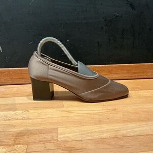 Pancaldi Block Heel Pumps in Taupe
